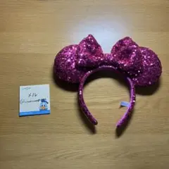 ピンク スパンコール カチューシャ リボン