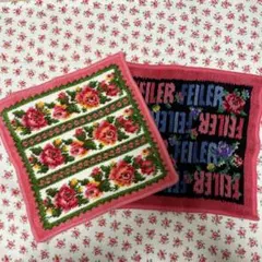 FEILER コットン100% タオルハンカチ　旧タグ　ドイツ製　シュニール織り