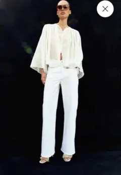 H&M ワイドハイウエストデニム 32