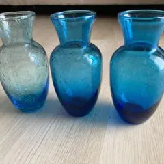 アンティーク　気泡　ガラス　フラワーベース