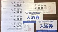 白布・新高湯温泉共通利用券¥5000・入浴券セット