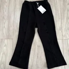 ペアマノン　ストレッチ素材センターラインフレアパンツ