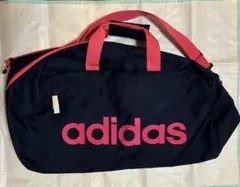 adidas ボストンバッグ ネイビー/ピンク