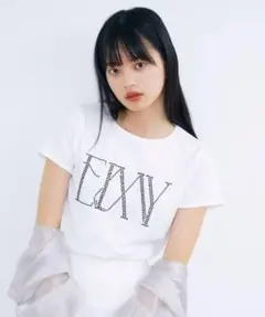 eimy istoire エイミーイストワール パールロゴミニマルTシャツ 白のサムネイル