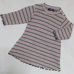 80　BURBERRY LONDON　ボーダー長袖ワンピース