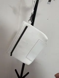 ホワイト クラッチバッグ 合成皮革