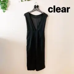 clear サロペット　F ブラック　きれいめ　大人可愛い　おしゃれのサムネイル
