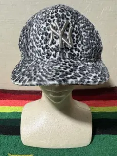 美品 NEW ERA キャップ ニューヨークヤンキース レオパード 61.5cm
