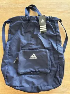 アディダスadidas ネイビー ナップサック　ジムサック