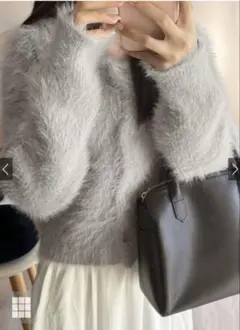 GRL 前後2wayフェザーニットショート丈カーディガン　［kz287］