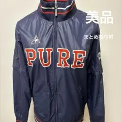 美品　ルコック　ナイロンジャケット　袖取り外し　ネイビー