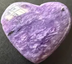 濃い 大きい★チャロアイト ハート★天然石 パーツ ブレス 横穴 パワーストーン