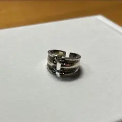 コルセット編み上げ シルバーリング／ユニセックス／フリーサイズ