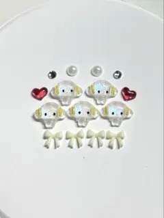 ネイルパーツ　こぎゅみん　リボン　ハートのサムネイル