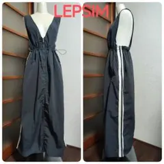 LEPSIM フロントジップ ロングワンピース