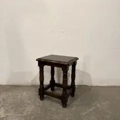 ヴィンテージ　木製サイドテーブル　花台