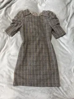 LILY BROWN パワーショルダーレトロワンピース　M