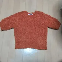chocol raffine robe 半袖 ニット オレンジ