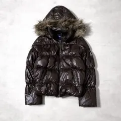old GAP 00s down jacket y2k 光沢 短丈 ブラウン平成