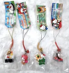 激レア☆ご当地限定ハローキティ◆ストラップ4点セット 愛知 長野 群馬 三重