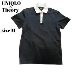 美品✨️ユニクロ×セオリー コラボポロシャツ 黒 襟白 M UNIQLOのサムネイル