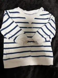 ストライプ Vネック 長袖カットソー