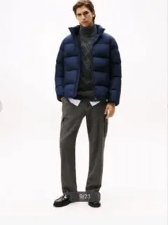 TOMMYHILFIGER トミーヒルフィガー ブラック ダウン ネイビー Lのサムネイル