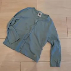 PETIT BATEAU 水色カーディガン 24m/86cm