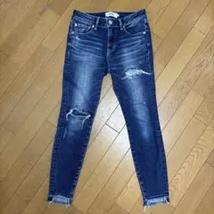 AZUL アズール　スキニーデニム Sサイズ 　ブルー　デザイン加工