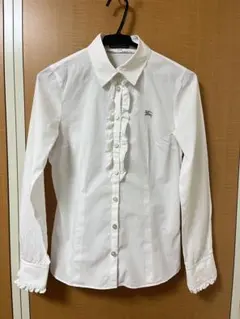 バーバリーブルーレーベル　フリル　シャツ　ブラウス　ノバチェック　Y2K