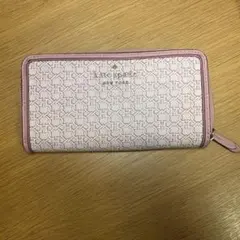 ケイトスペード kate spade 長財布 フラワー デニム スリム 新品保管 