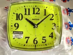 RHYTHM 明るい蛍光集光色 置時計掛時計 大型フェイス31