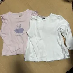 プティマイン　長袖カットソー2枚セット 100cm