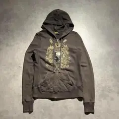 00s Ralph Lauren fade skull y2k hoodie