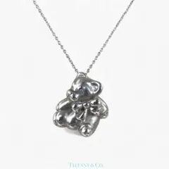 超美品 Tiffany&Co. 925 ティファニー テディベア ネックレス