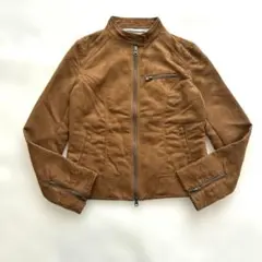 【美品】BACK NUMBER フェイクスエード ライダースジャケット 春 Lのサムネイル