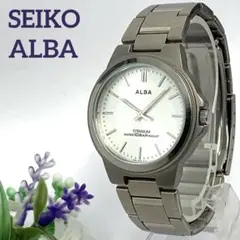 電池交換済458 SEIKO ALBA セイコー チタン製 腕時計 10気圧防水