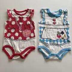ベビー服 女の子 ディズニー ロンパース 80cm2枚