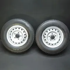 ダイハツ ハイゼット 145-80-12 タイヤホイールセット2本 ②新車外し