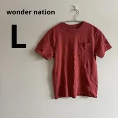 美品✨wonder nation 【L】 赤 レッド Tシャツ 半袖