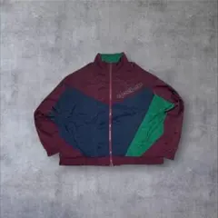 90s リーボック ナイロンジャケット M マルチカラー 短丈 ボックス Y2K