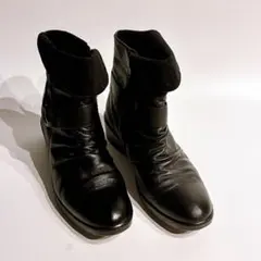❤️足元暖めよう❤️黒ショートブーツサイドファスナー24cmヒール4.5コンフォート