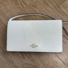 【新品未使用】COACH ホワイトレザー ショルダーバッグ