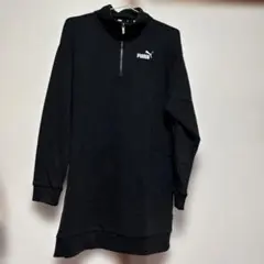 PUMA ブラック ハーフジップ トレーナー