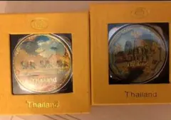 海外民芸品/コンパクトミラー2個/A113027