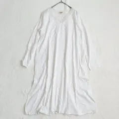CALINER コットン　ワンピース　チュニック　インド　白