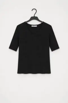 【美品】【Mサイズ】【匿名配送】リブニット ブラック Vネックのサムネイル