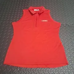 JUN&ROPE ノースリーブ ポロシャツ レッドのサムネイル