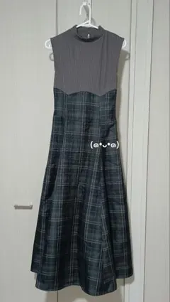 dazzlin チェックノースリーブコルセットワンピース Mサイズ