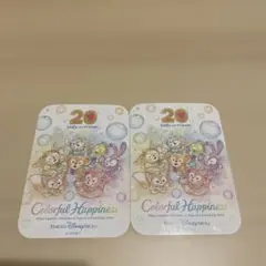 ダッフィー 20周年記念 ステッカー 2枚セット